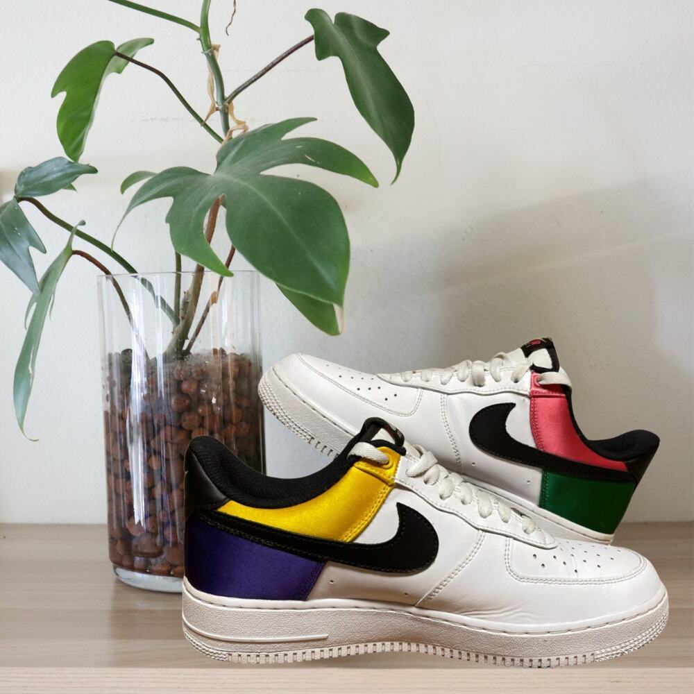 Men Nike Air force 1 Low Unite White Multi Color Sneaker Sz 9.5 - CW7010-100